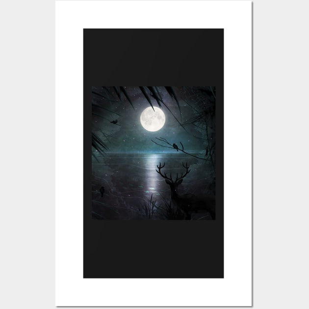 When the moon 2 Wall Art by mikath